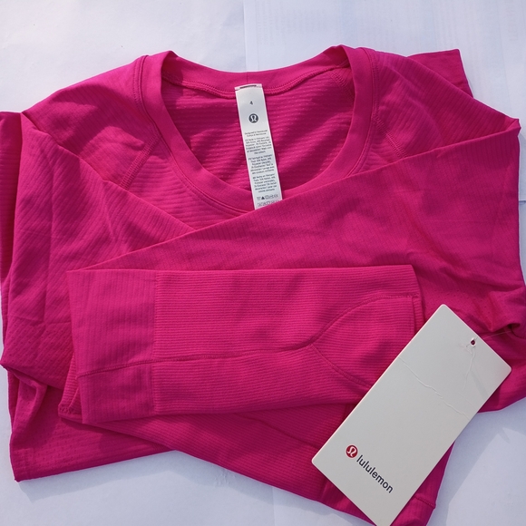 NWT Lululemon Swiftly Tech Long-Sleeve Shirt 2.0 *Race Length- SONIC PINK - Picture 5 of 6